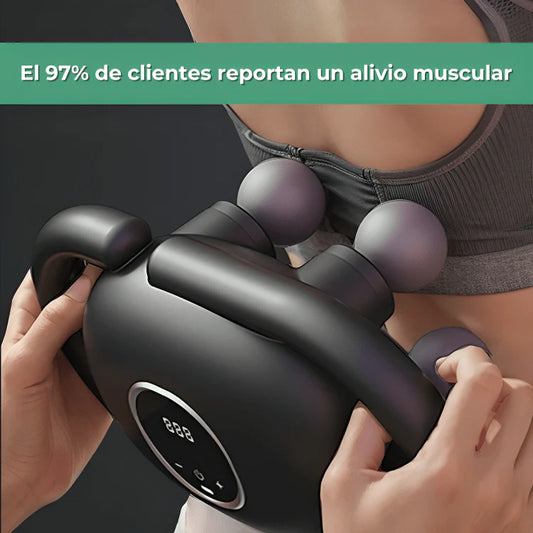 Vibra-Flex (Masajeador 4 Cabezales) Reduce El Dolor De Espalda En 10 minutos.
